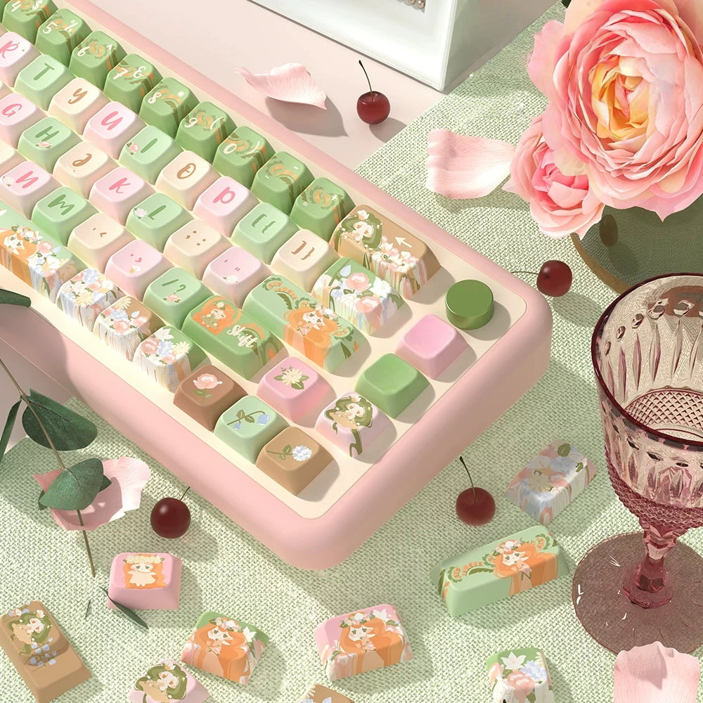 Late Summer Garden MDA PBT Keycap Set – 138 Keys