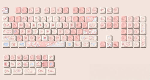 Blush Cat 125-Key MOA Profile PBT Keycap Set