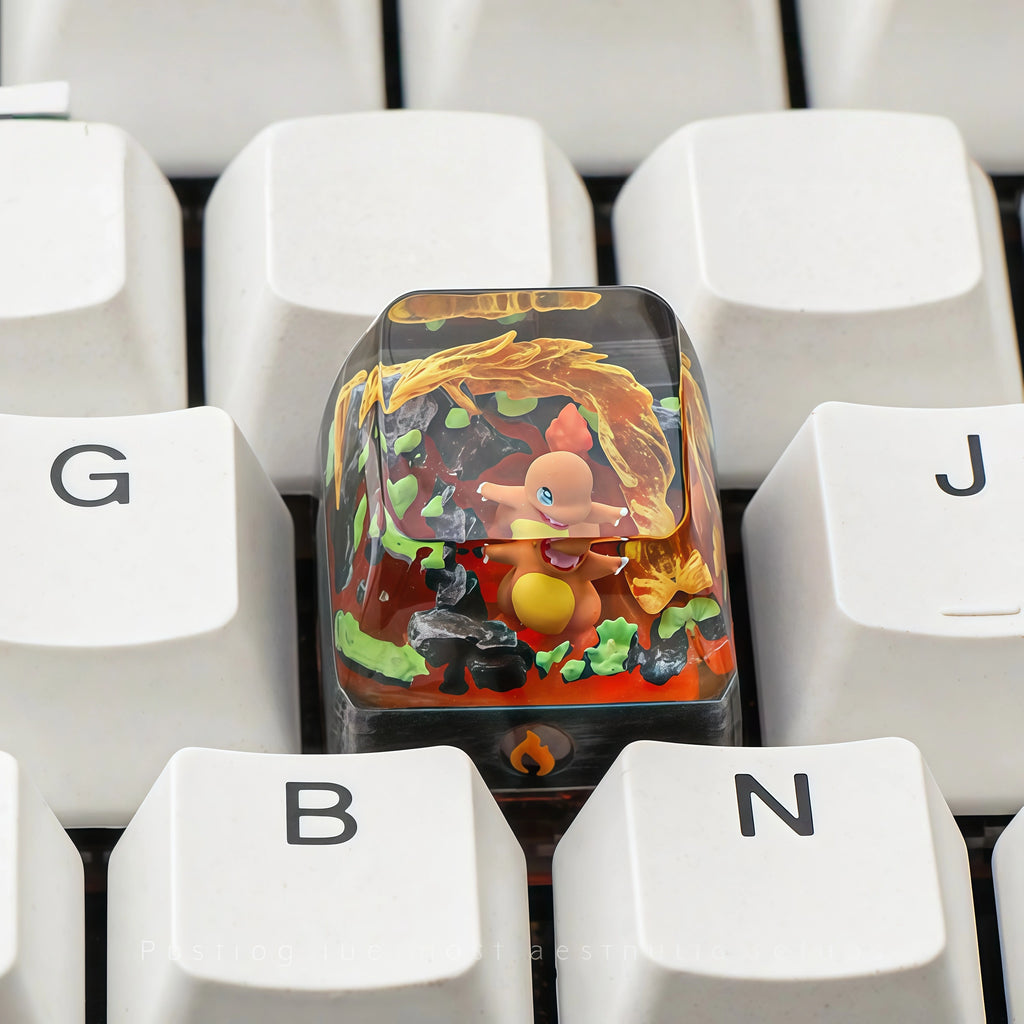 Pokémon Charmander Crystal Resin Artisan Keycap – ESC Key