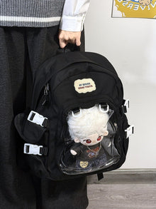 Clear Window Ita Backpack for 15–20cm Dolls (Everyday Campus / Convention Bag)