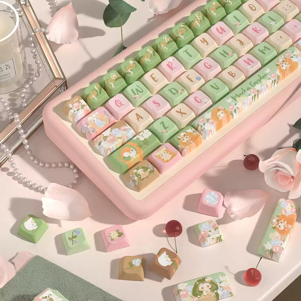 Late Summer Garden MDA PBT Keycap Set – 138 Keys