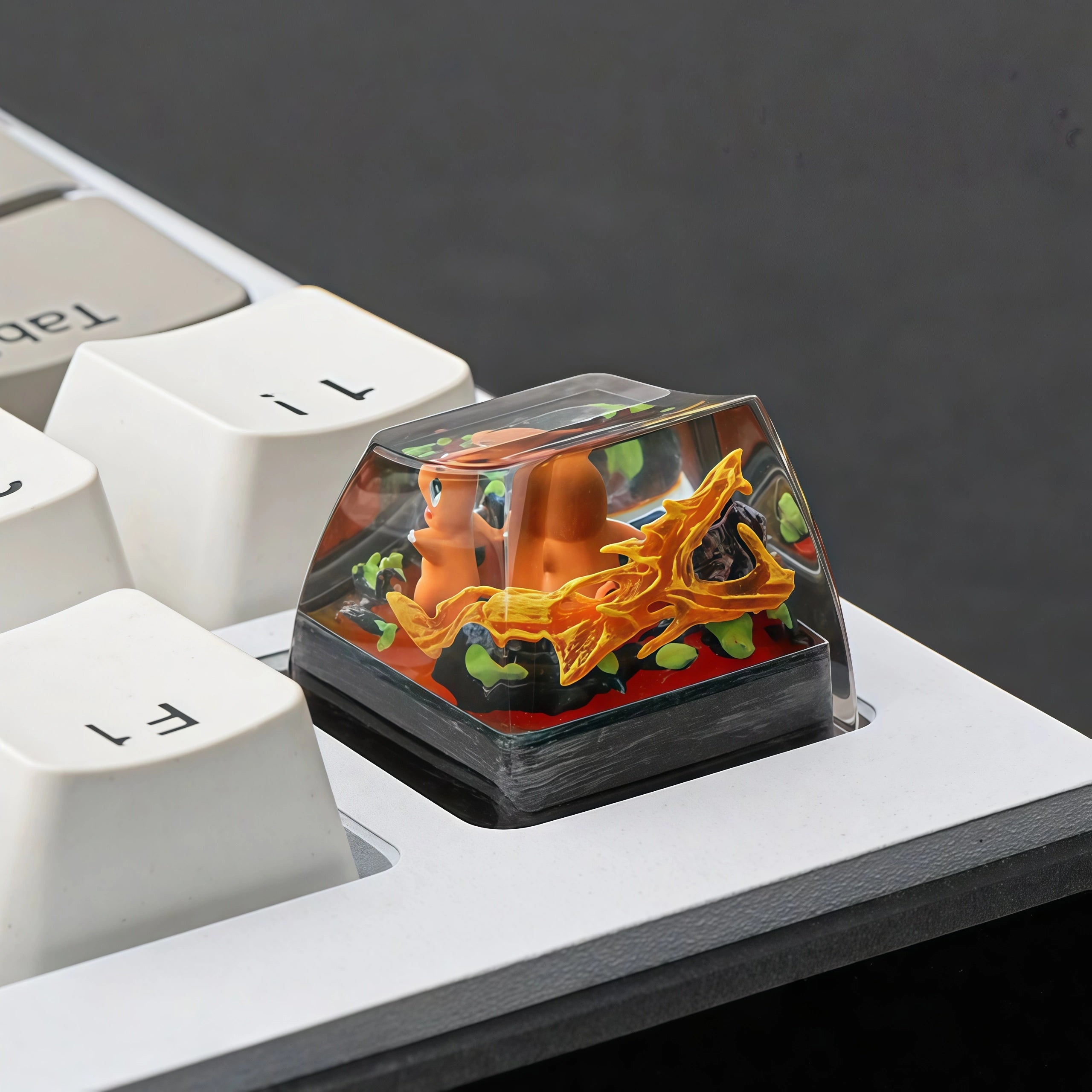 Pokémon Charmander Crystal Resin Artisan Keycap – ESC Key