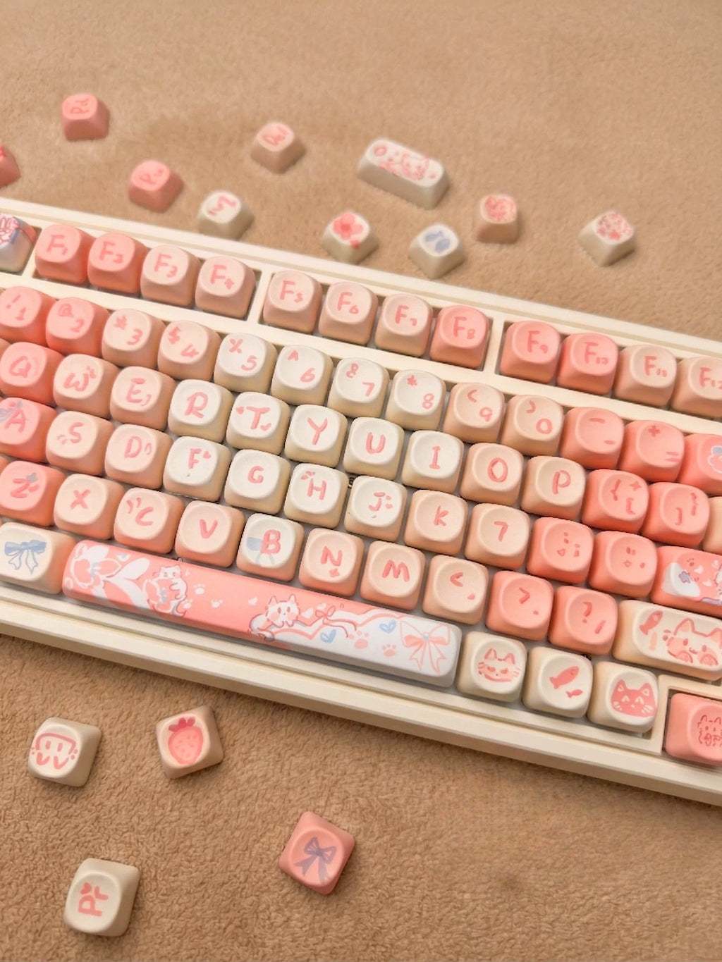 Blush Cat 125-Key MOA Profile PBT Keycap Set