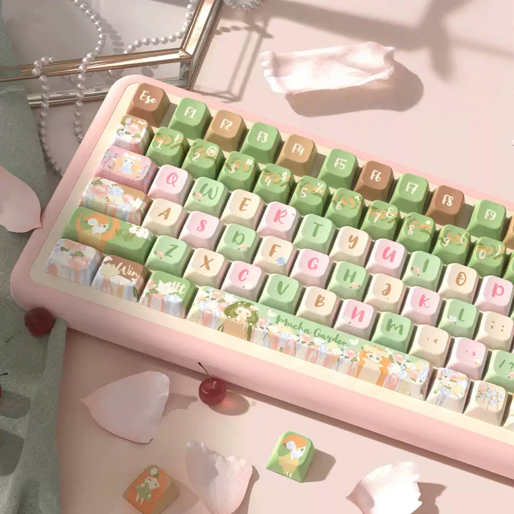 Late Summer Garden MDA PBT Keycap Set – 138 Keys