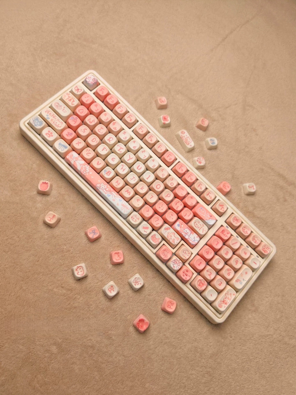 Blush Cat 125-Key MOA Profile PBT Keycap Set