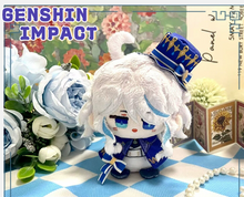 Genshin Impact Furina 12cm Sitting Posture Plush Doll Keychain