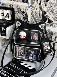 Kawaii 3-Way Mini Ita Bag (10cm Doll) — Clear Window Crossbody/Backpack