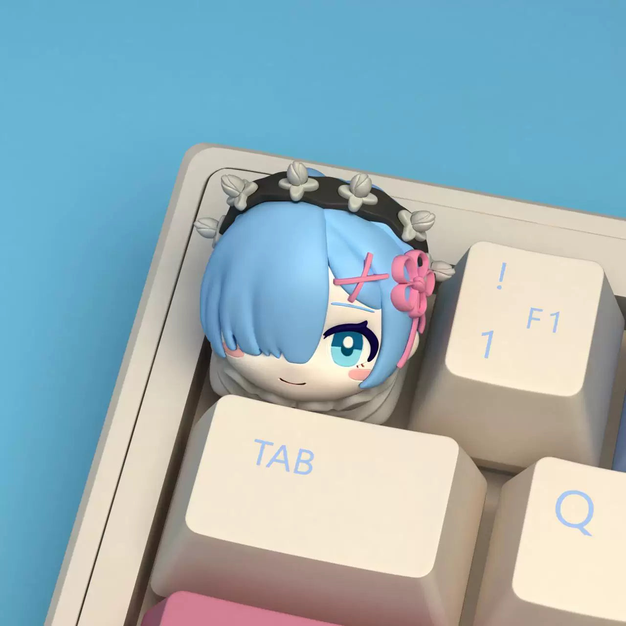 Rem (Re:ZERO) 3D Resin Artisan Keycap