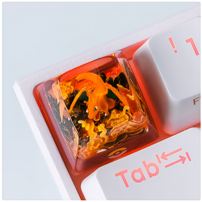 Pokémon "Charizard" Artisan Keycap - Crystal Resin Edition