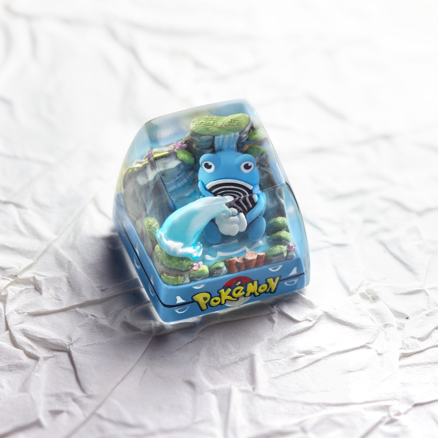 Pokémon "Poliwag" Artisan Keycap - Crystal Resin Edition