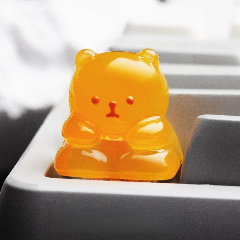 Orange Gummy Bear Translucent Resin Artisan Keycap – ESC Key