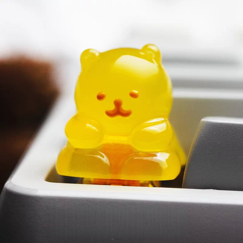Pineapple Gummy Bear Translucent Resin Artisan Keycap – ESC Key