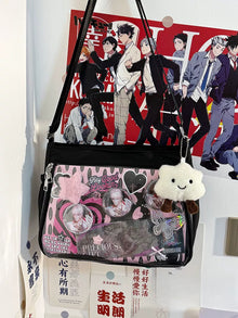Kawaii Preppy Ita Bag Messenger Crossbody (Clear Window, Large Capacity)