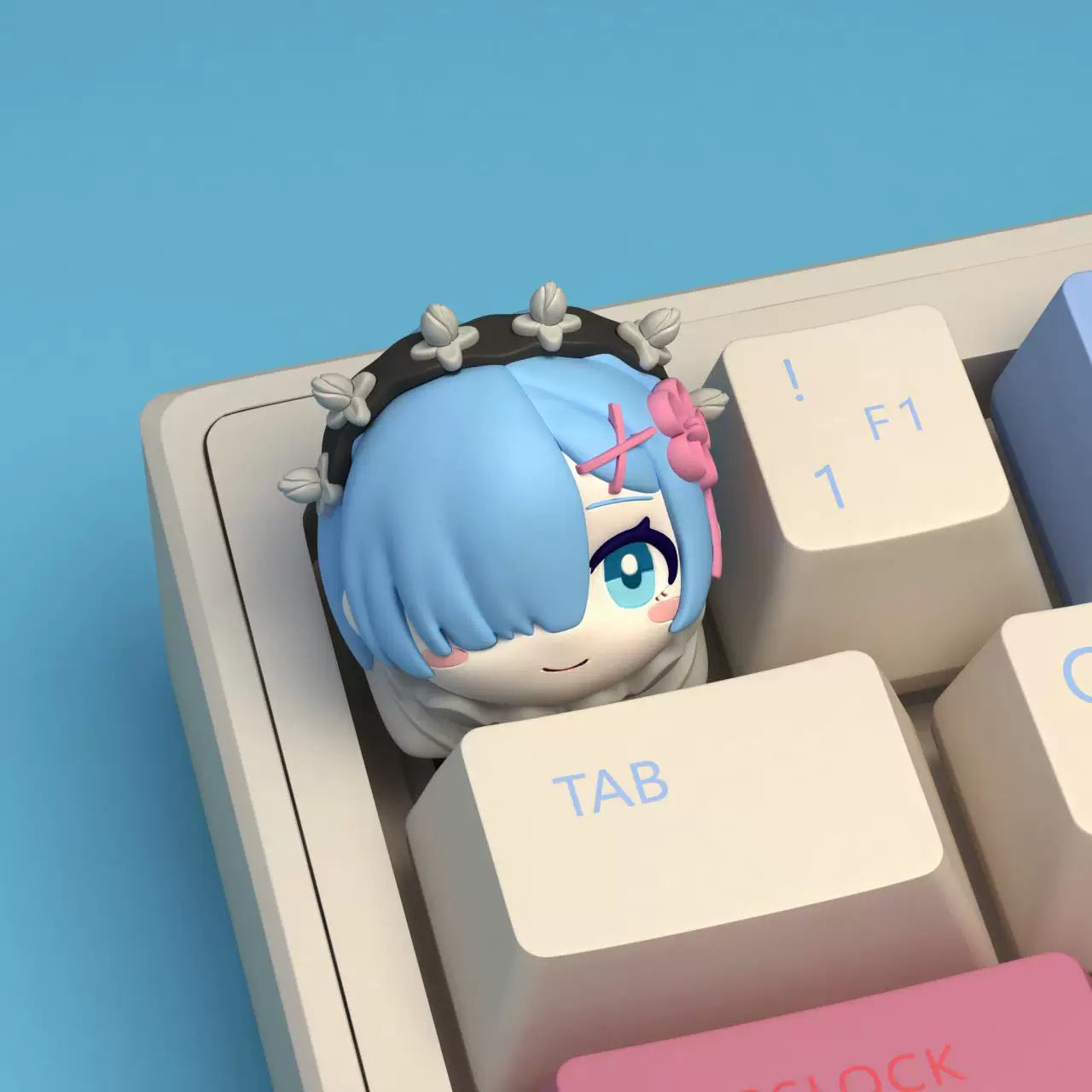 Rem (Re:ZERO) 3D Resin Artisan Keycap