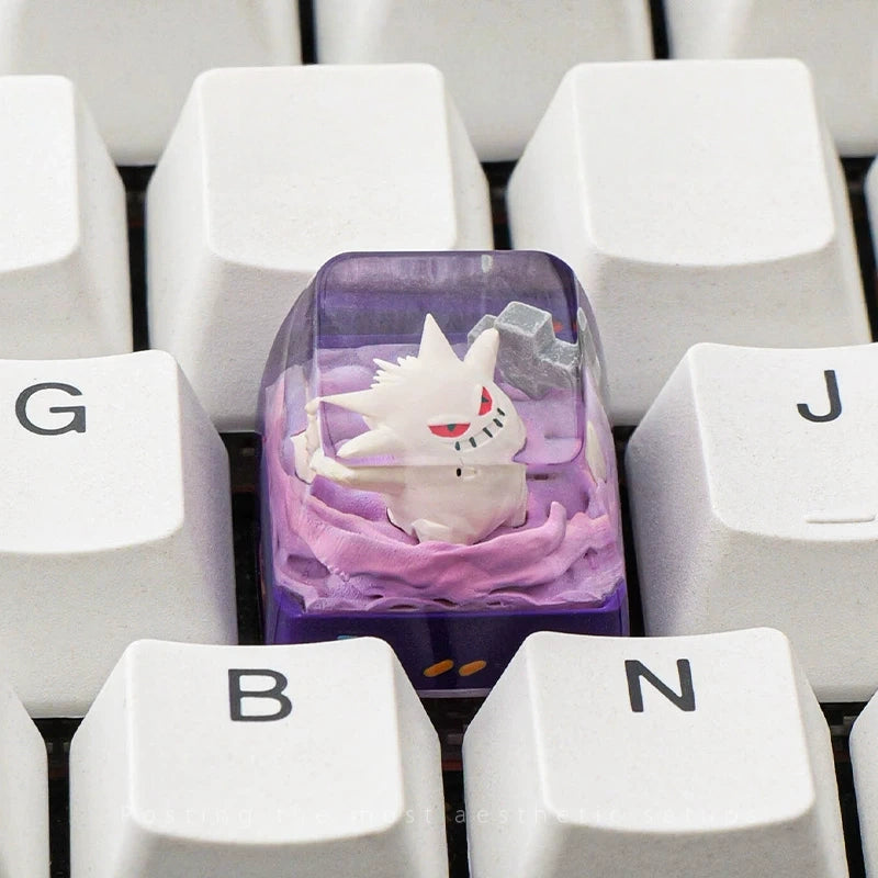 Pokémon Gengar Crystal Resin Artisan Keycap – White Edition