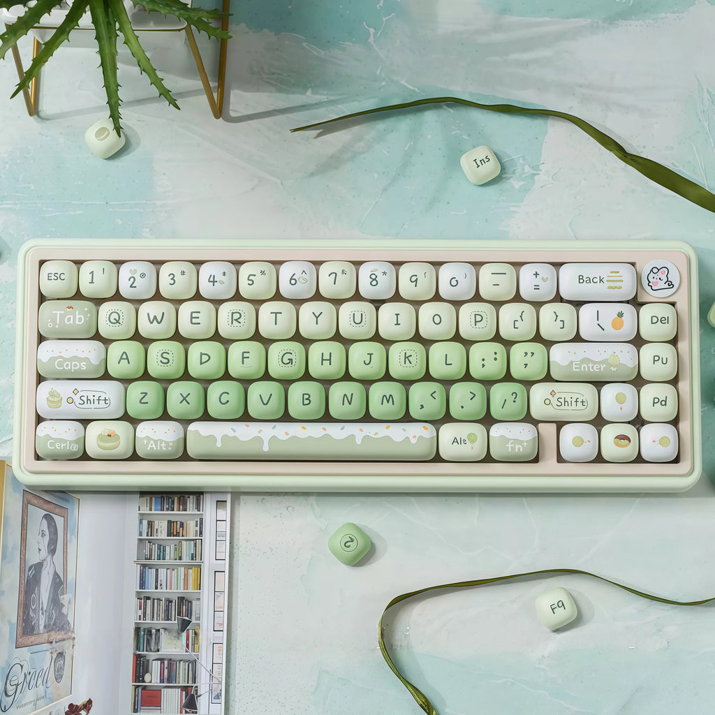 Milk Green Sweet House MOG PBT Keycap Set