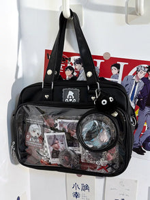 JK Soft-Girl Clear Window Ita Bag Crossbody Tote (Large Capacity)