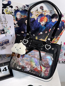 RunawayBunny Silver Clear Window Ita Bag Tote