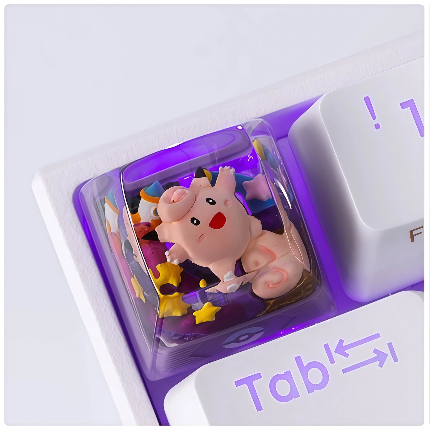 Pokémon "Clefairy" Artisan Keycap - Crystal Resin Edition