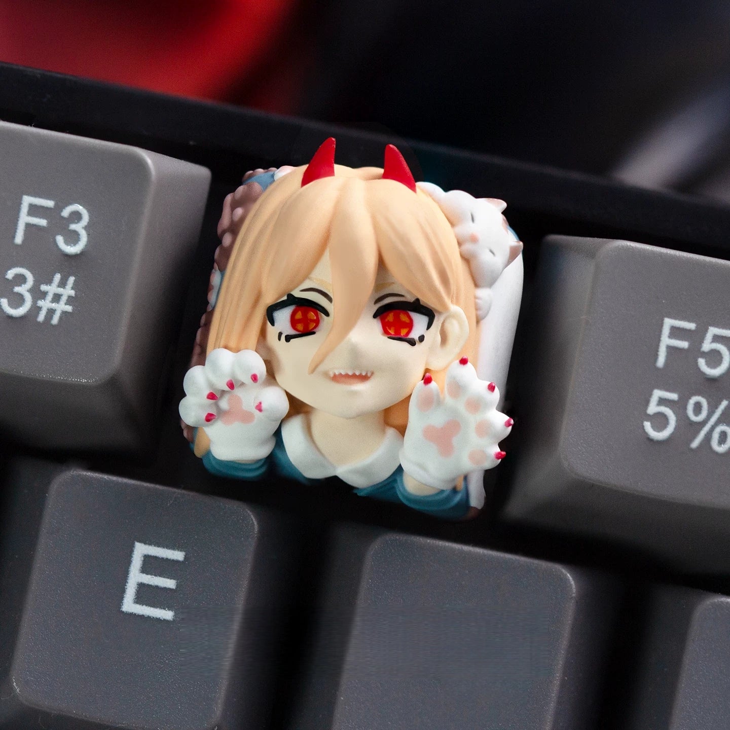 Chainsaw Man Power Claw Version Resin Artisan Keycap – ESC Key