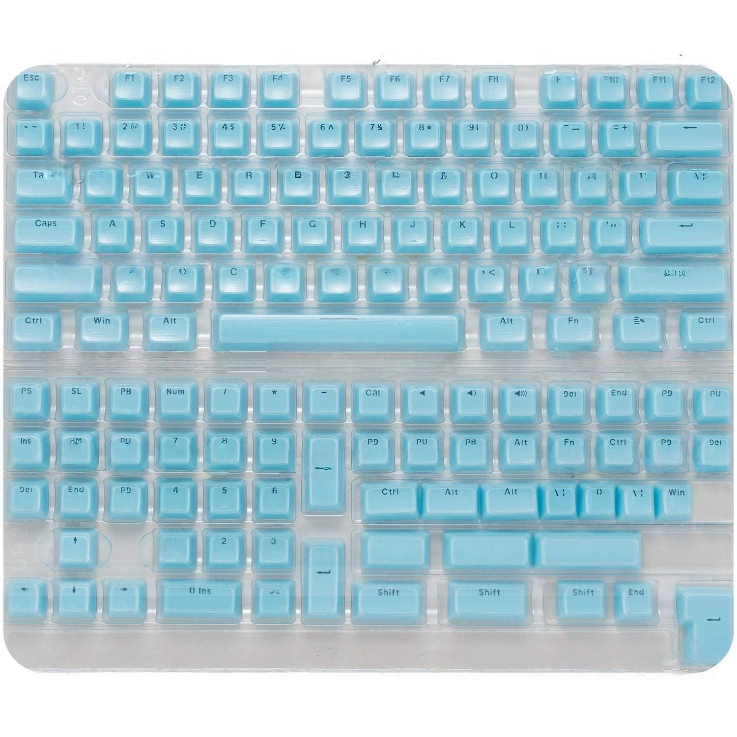 Vermilion Seal Transparent PC Keycap Set – 132 Keys