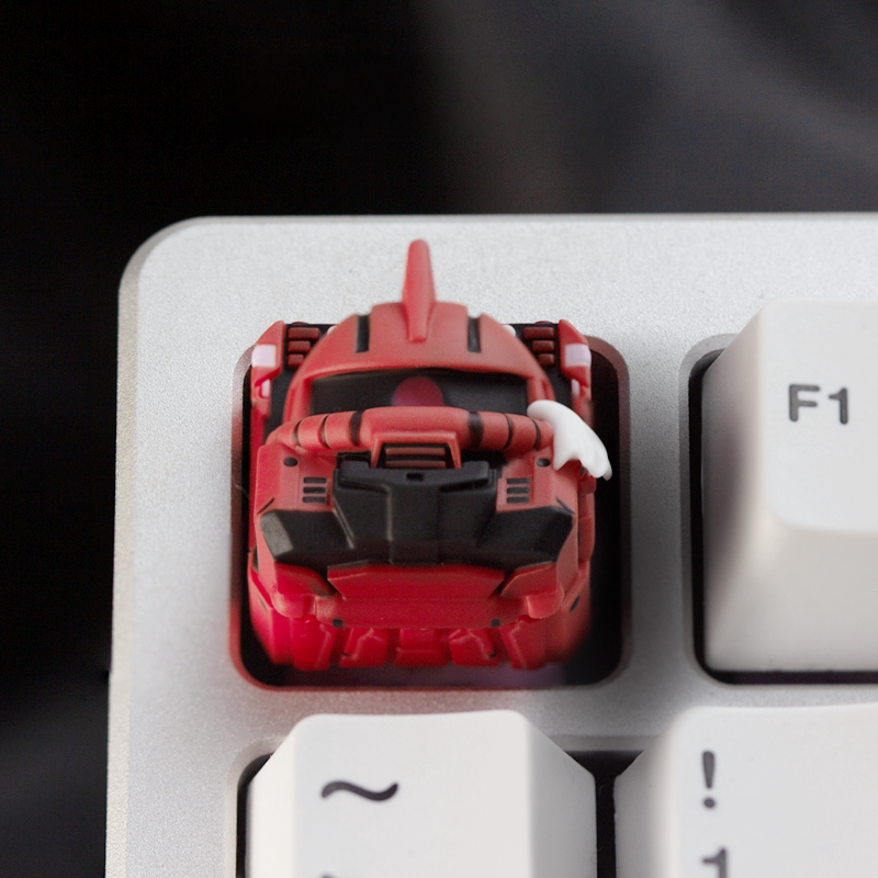 Mobile Suit Gundam Zaku II Red “Crying” Resin Artisan Keycap – ESC Key