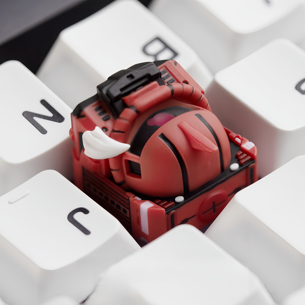 Mobile Suit Gundam Zaku II Red “Crying” Resin Artisan Keycap – ESC Key