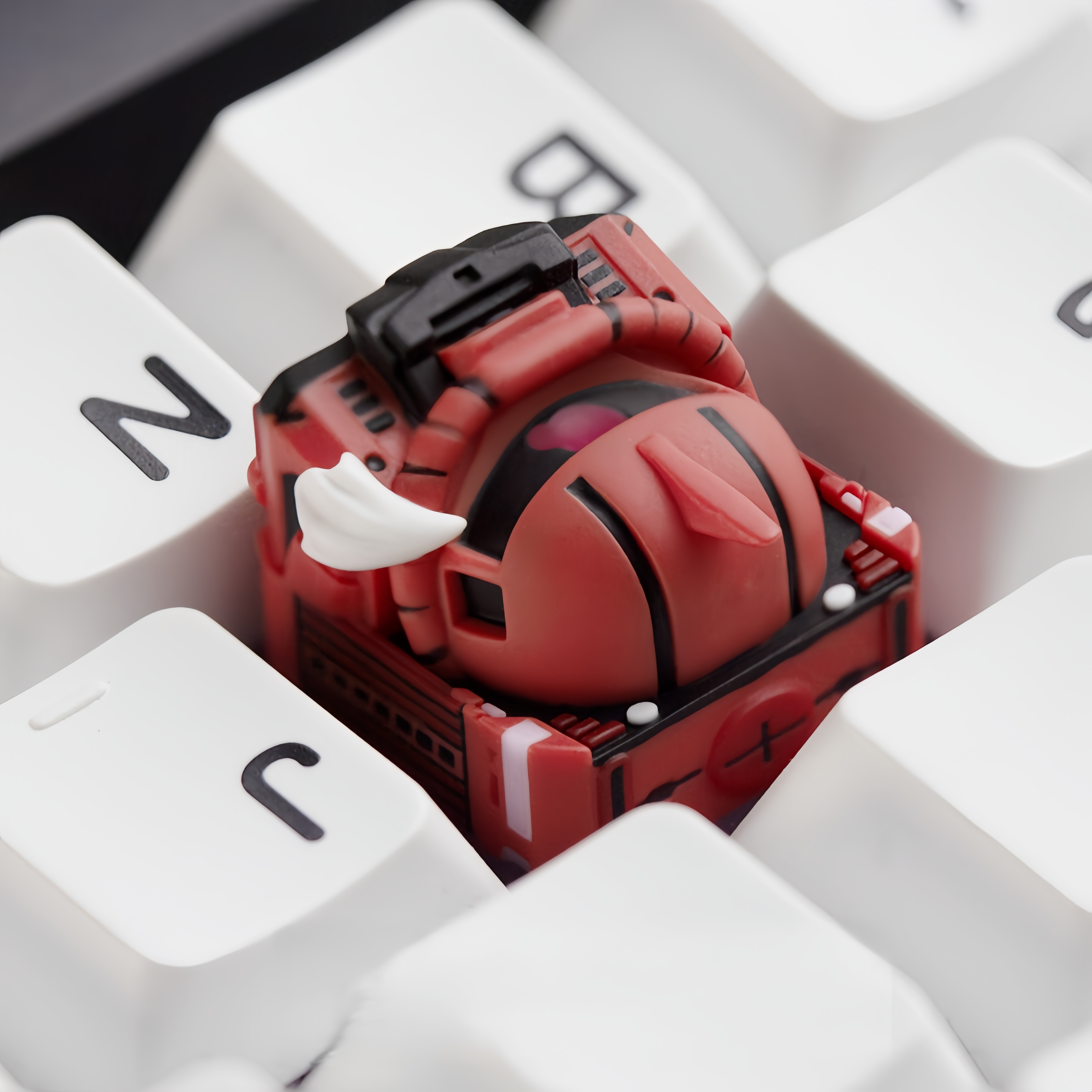 Mobile Suit Gundam Zaku II Red “Crying” Resin Artisan Keycap – ESC Key