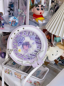 Navy Sailor Round Ita Bag (Itabag) – Convertible Crossbody + Backpack with Clear Display Window