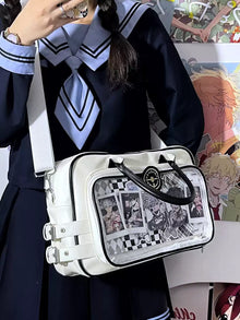 Clear Window Ita Bag (Campus Style) – Large Capacity Pin Display Bag