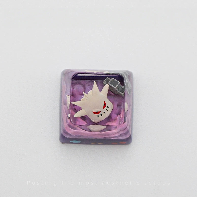 Pokémon Gengar Crystal Resin Artisan Keycap – White Edition