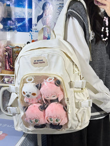 Clear Window Ita Backpack for 15–20cm Dolls (Everyday Campus / Convention Bag)