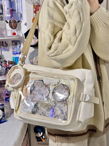 Large Clear Window Ita Bag – JK Style Crossbody Pin Display Bag