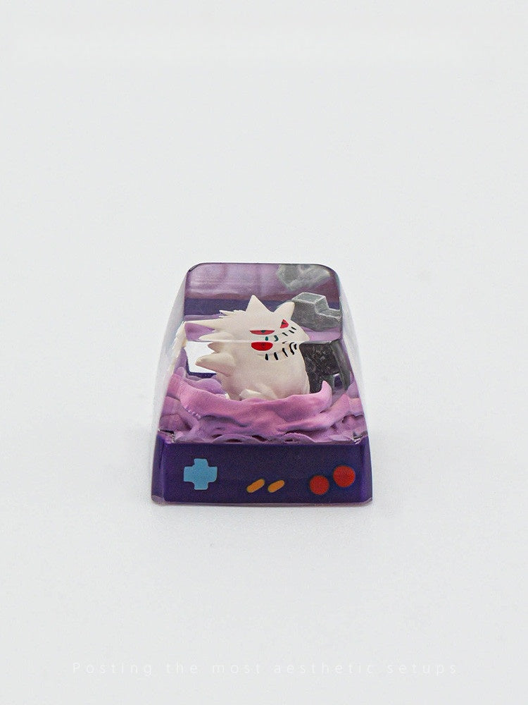 Pokémon Gengar Crystal Resin Artisan Keycap – White Edition