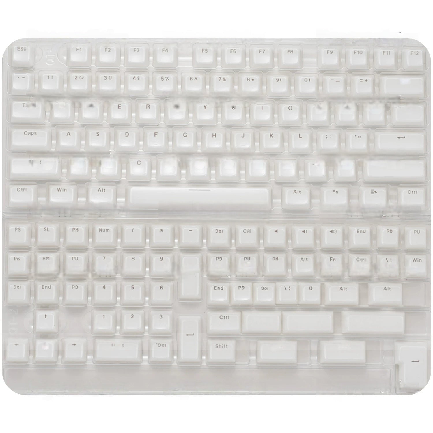 Vermilion Seal Transparent PC Keycap Set – 132 Keys