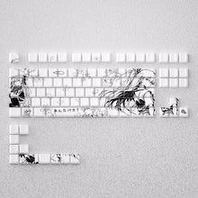Asuka Black & White Side-Printed OEM Profile PBT Keycap Set