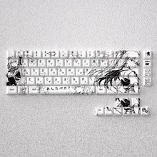 Asuka Black & White Side-Printed OEM Profile PBT Keycap Set