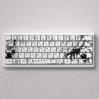 Asuka Black & White Side-Printed OEM Profile PBT Keycap Set