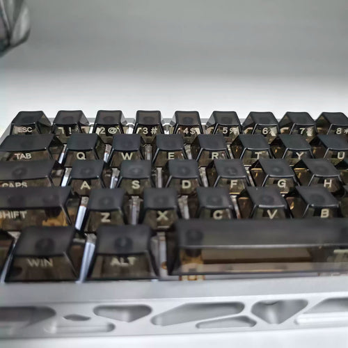 Black Frosted Translucent 115-Key Side-Printed OEM Profile Keycap Set