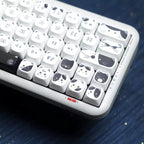Black & White Cat MOA PBT Keycap Set