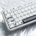 Black & White Cat MOA PBT Keycap Set