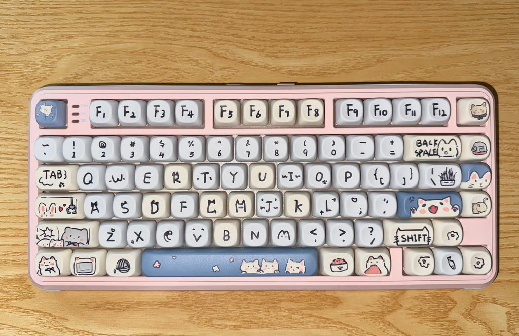 Blue Meow 123-Key MOA Profile PBT Keycap Set