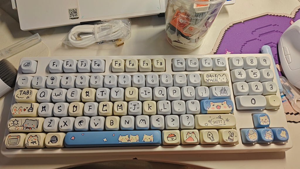 Blue Meow 123-Key MOA Profile PBT Keycap Set