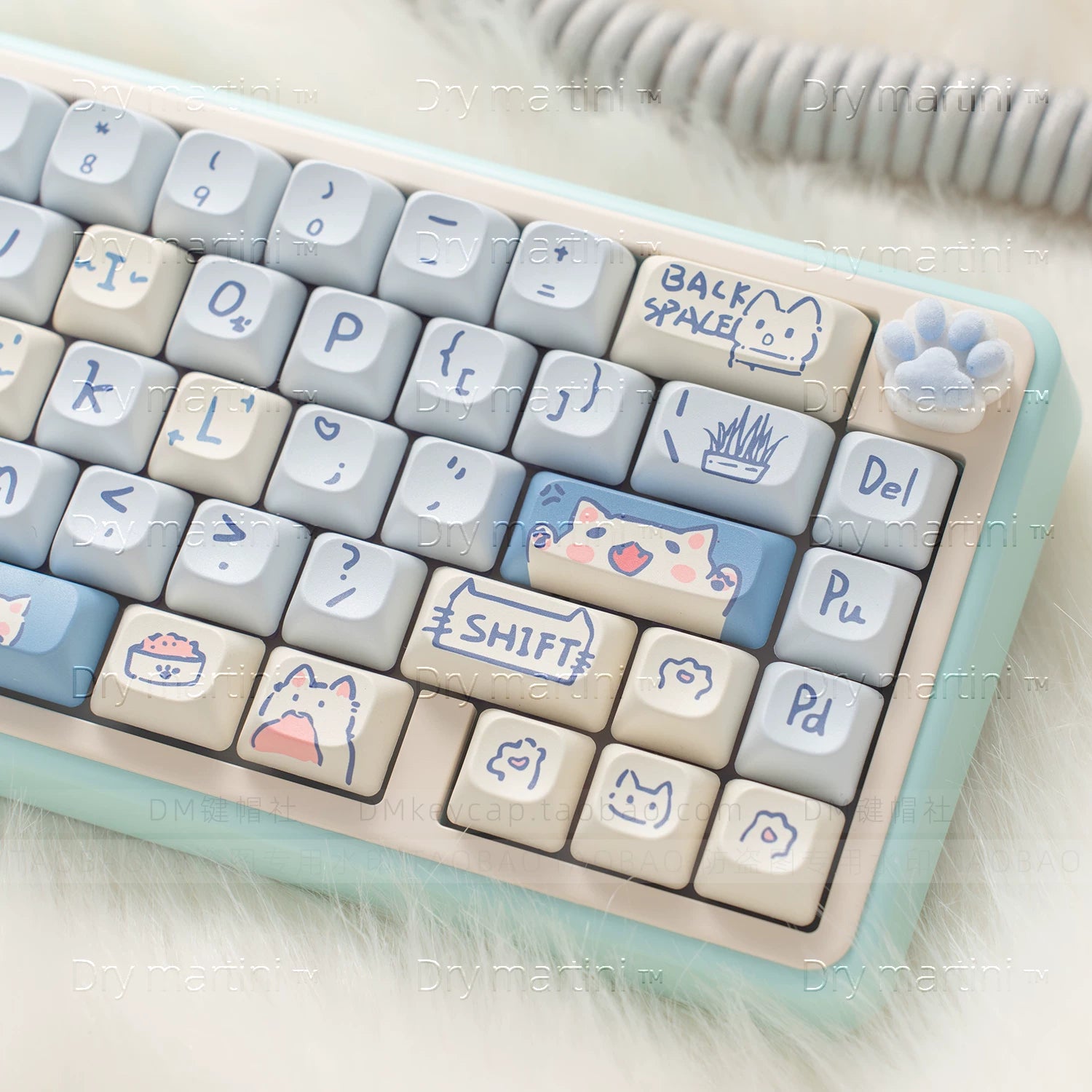 Blue Meow 123-Key MOA Profile PBT Keycap Set