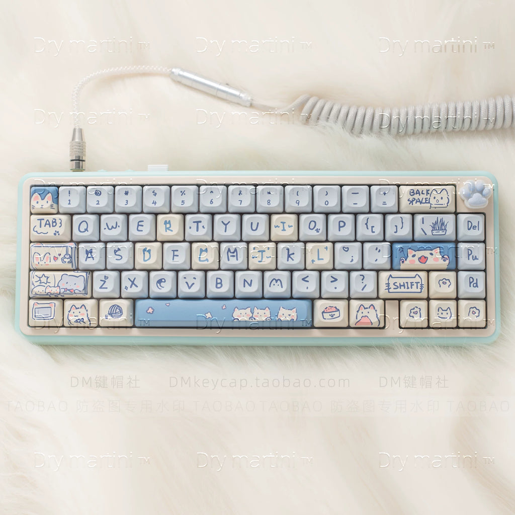 Blue Meow 123-Key MOA Profile PBT Keycap Set