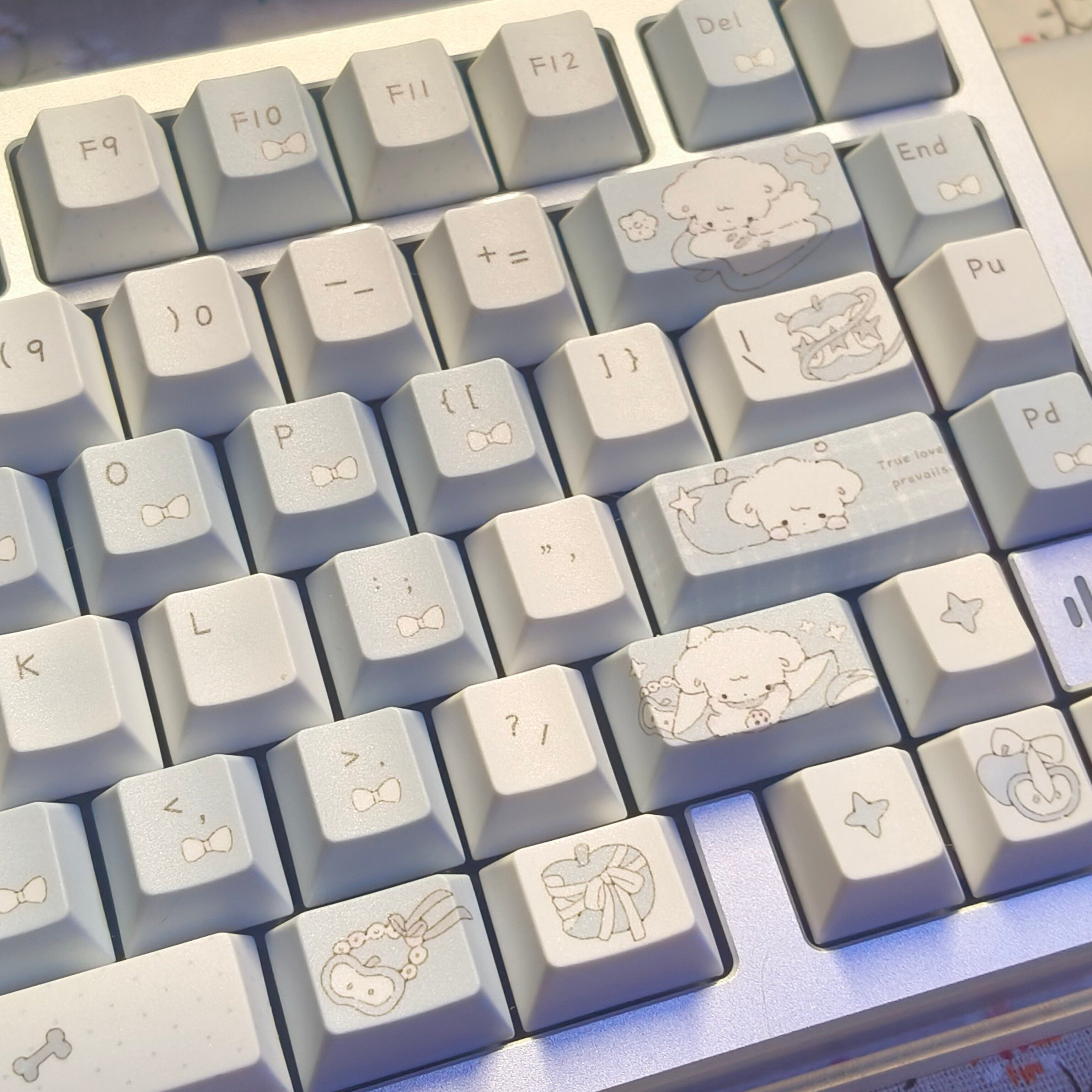 Blue Puppy Apple PBT Keycap Set