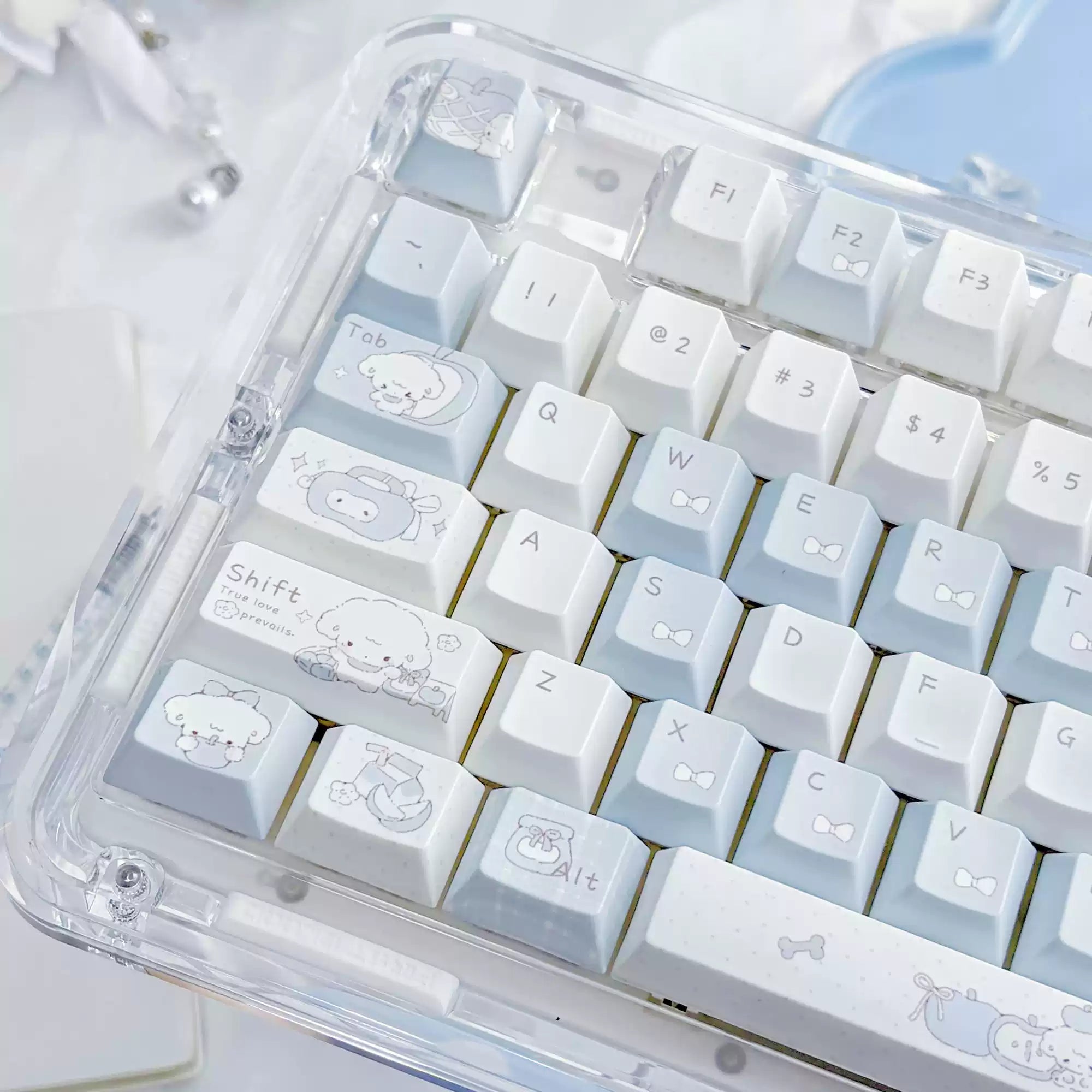 Blue Puppy Apple PBT Keycap Set