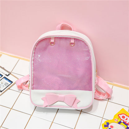 Bowknot Candy Color Pins Display Backpack Bag