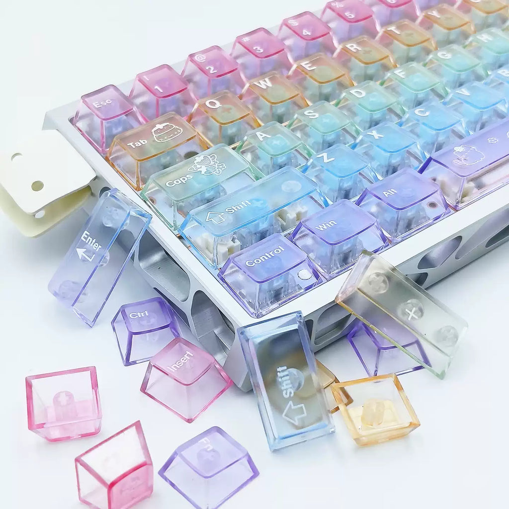 Candy Frosted Translucent 115-Key OEM Profile PC Keycap Set