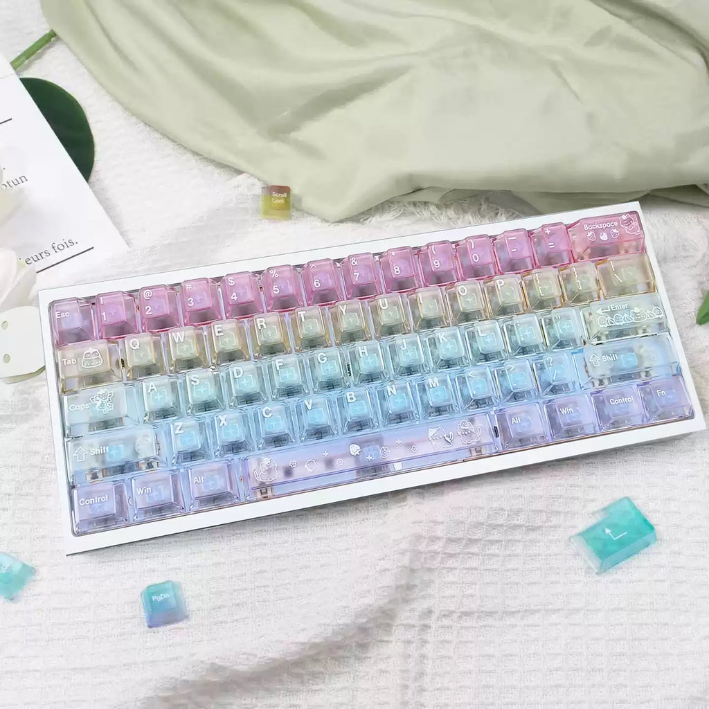 Candy Frosted Translucent 115-Key OEM Profile PC Keycap Set